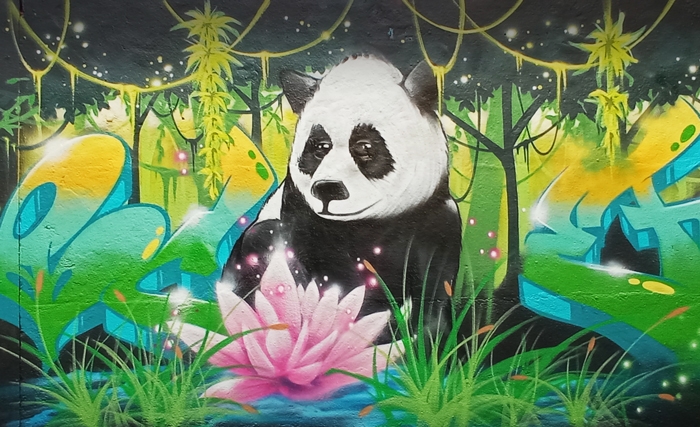 decoration street art panda